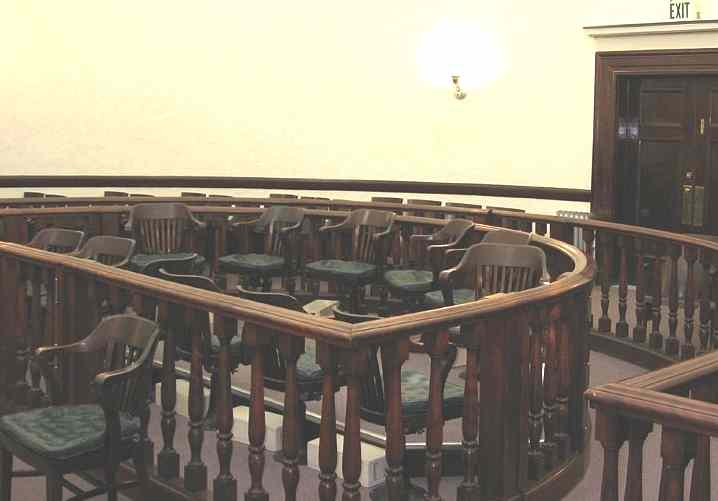 Jury box in a US court