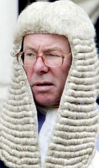 Judge Anthony Scott-Gall in his official wig and robes