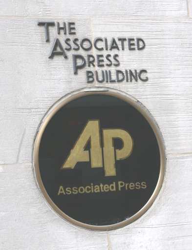 The Associated Press Building plaque at New York City