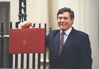 Gordon Brown delivering the Budget