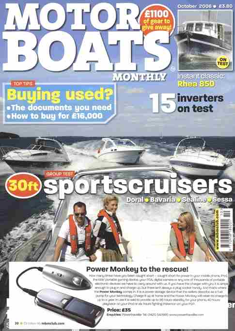 Motor Boats Monthly magazine front cover October 2006