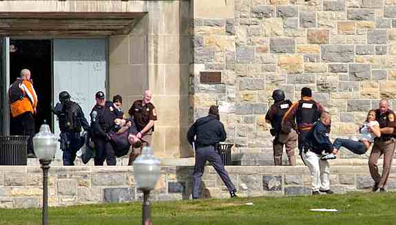 Virginia Tech University student victim evacuation