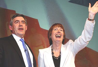 Gordon Brown prime minister and deputy Harriet Harman