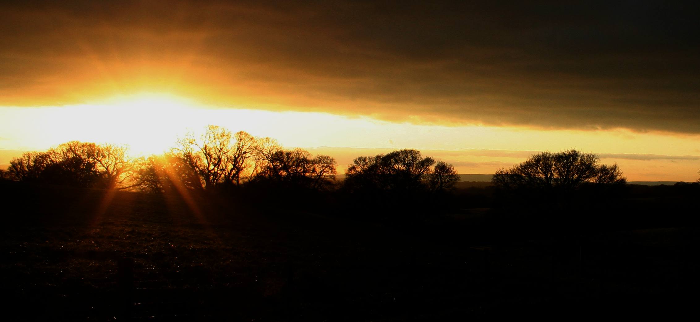 Glorious sunset at Herstmonceux in Sussex