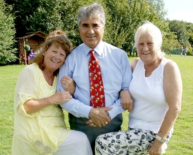 Sheikh Abid Gulzar with friends at his birthday party