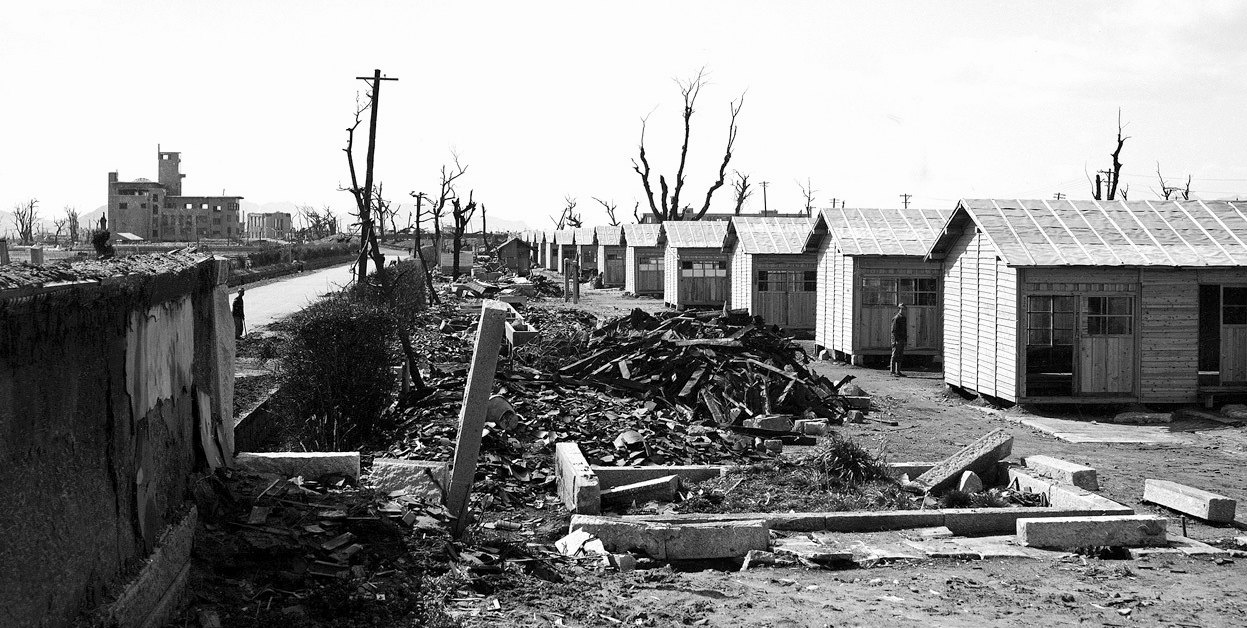 Japan destroyed by bombing in World War Two and cheap housing