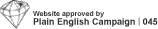Website approved by the Plain English Campaign
